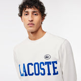 Lacoste Branded Fleece Sweatshirt - White