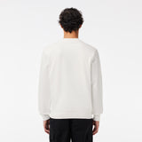 Lacoste Branded Fleece Sweatshirt - White