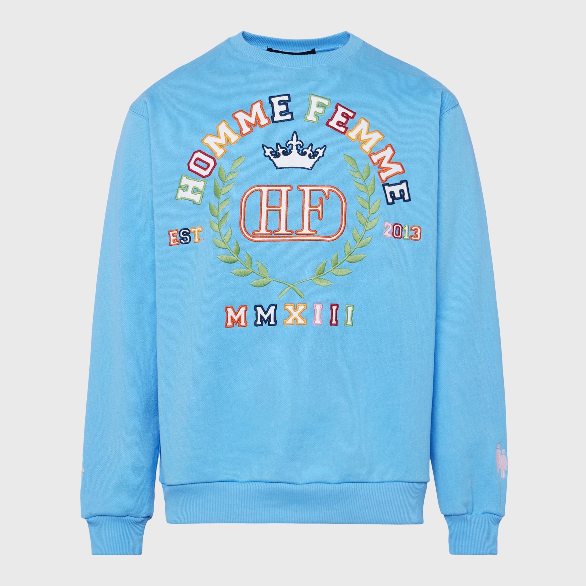 Homme + Femme Sweatshirt - Embroidered 10 Year Crest Crewneck