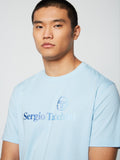 Sergio Tacchini Men's Tee Shirt - Gradiennte - Clear Sky