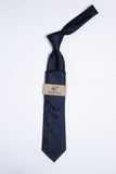Rossi Man TT370-2 dark navy tonal-patterned necktie