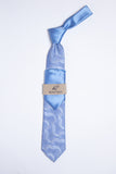 Rossi Man TT374-3 light blue paisley necktie