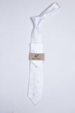 Rossi Man TT377-1 white patterned necktie