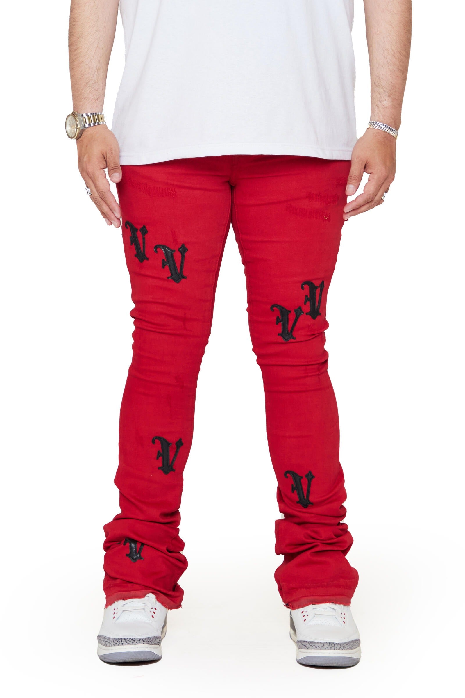 Valabasas Denim Jeans - V-Minimal Super Stacked