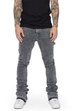 Valabasas Men's Denim Jeans - Mr. Extendo stacked Flare - Light Grey