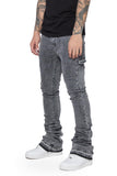 Valabasas Men's Denim Jeans - Mr. Extendo stacked Flare - Light Grey