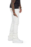 Valabasas Denim Jeans - Mr. Extendo Super Stacked - White