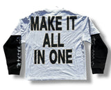 V-Tilted Long Sleeve Tee Shirt - Bloom