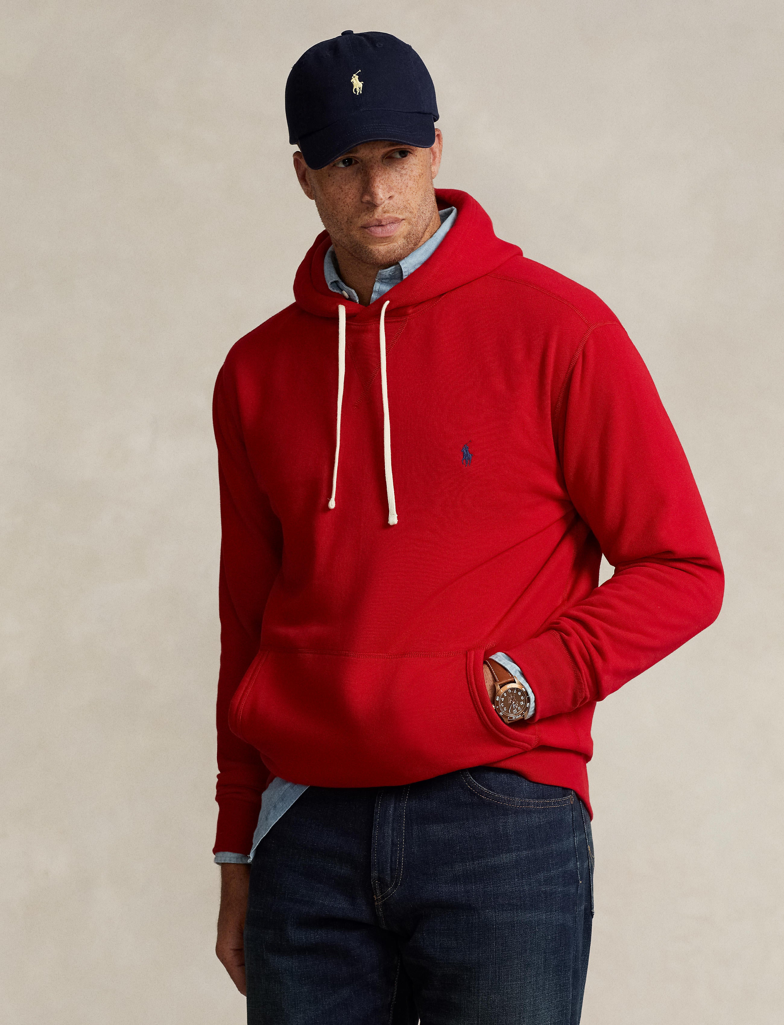 Polo Ralph Lauren Big & Tall Hoodie - Fleece Knit - Red – InStyle