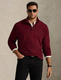 Polo Ralph Lauren Big & Tall Checked Rib 1/4 Zip Pullover