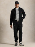 Polo Ralph Lauren Men's Big & Tall Double Knit Track Jacket - Black