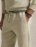 Polo Ralph Lauren Men's  Leather Pony Double Knit Sweatpants