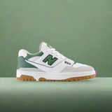 New Balance Tennis Shoe - 550 - White / Nori / Brighton Grey