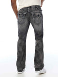 True Religion Denim Jeans - Ricky Rope Stitch Flap Straight Jean