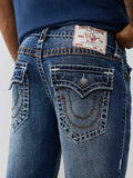 True Religion Denim Jeans - Ricky Super T Flap Straight Jean 34"