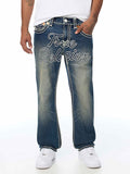 True Religion Denim Jeans - Ricky Rope Stitch Flap Straight Jean 34"
