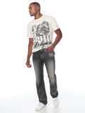 True Religion Denim Jeans - Ricky Rope Stitch Flap Straight Jean
