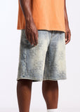 Memory Lane Denim Shorts - Monogram