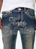 True Religion Denim Jeans - Ricky Rope Stitch Flap Straight Jean 34"