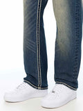 True Religion Denim Jeans - Ricky Rope Stitch Flap Straight Jean 34"