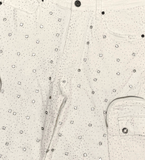 Vicious Denim Shorts - Rhinestone Shorts - Off White