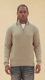 Jordan Craig Montauk 1/4 Zip Cable Knit Sweater
