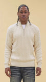 Jordan Craig Montauk 1/4 Zip Cable Knit Sweater