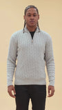 Jordan Craig Montauk 1/4 Zip Cable Knit Sweater