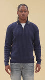 Jordan Craig Montauk 1/4 Zip Cable Knit Sweater