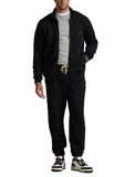 Polo Ralph Lauren Men's Big & Tall Double Knit Track Jacket - Black