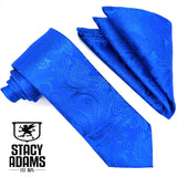 Stacy Adam Solid Paisley Tie & Hanky Set - SA276