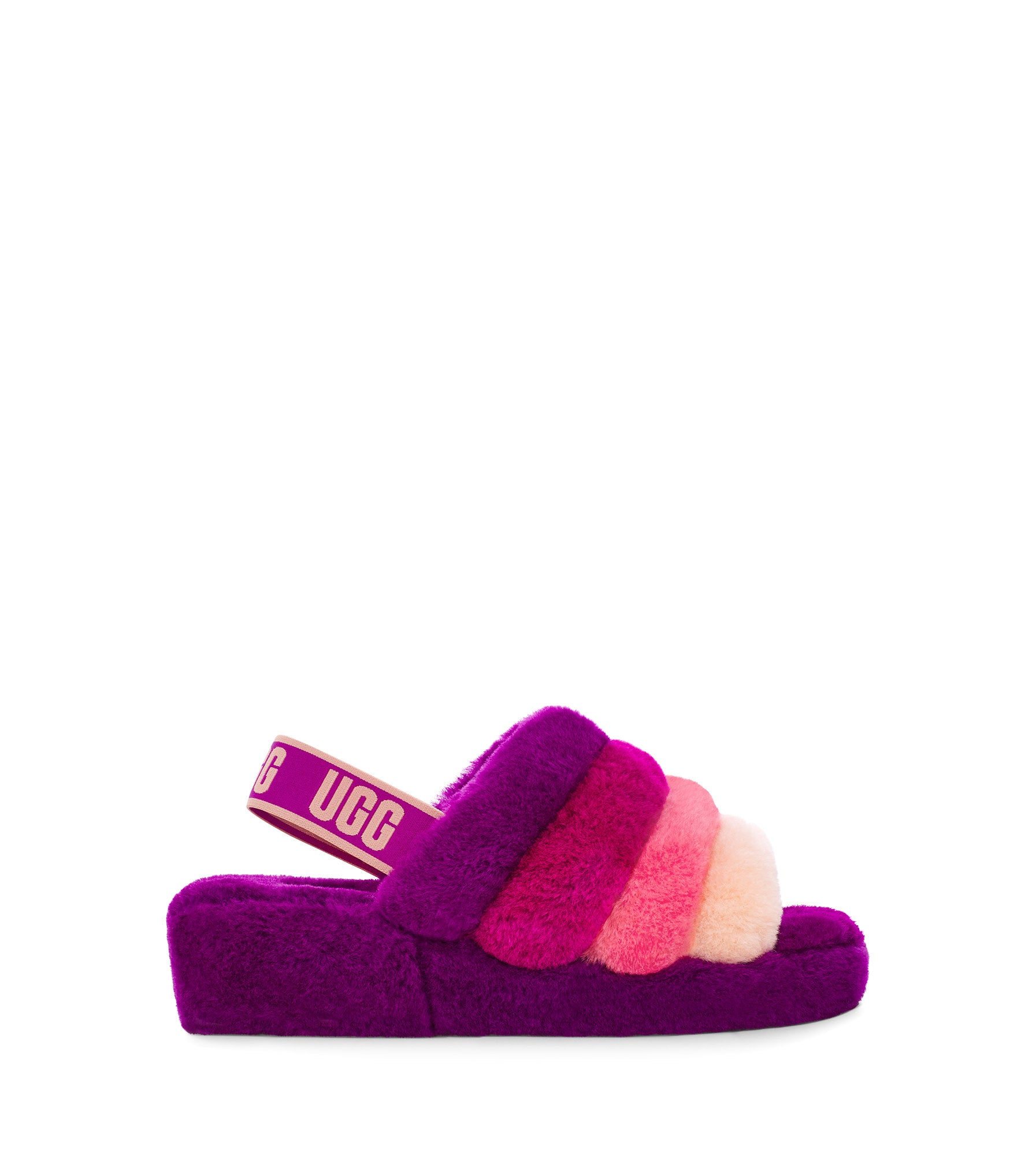Buy UGG Women Fluff Yeah Berrylicious Multi Slides at In Style
