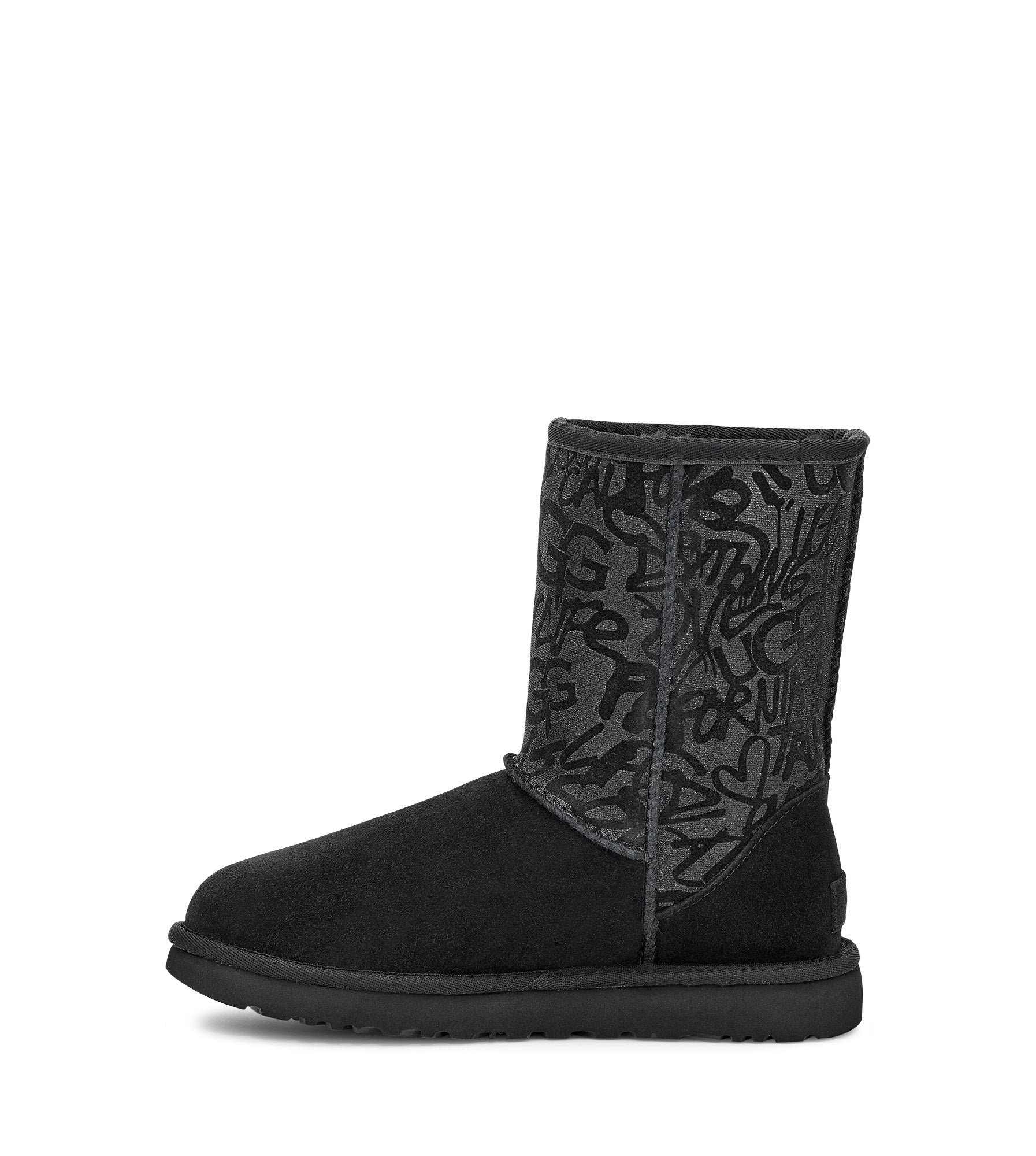 Buy Women's UGG Short Sparkle Graffiti Black Boots | InStyle Tuscaloosa –