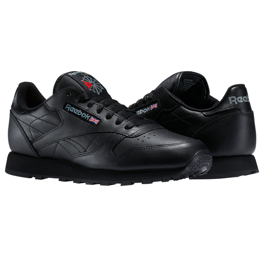 Reebok classic trainers mens black sales