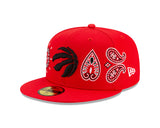 New Era Baseball Cap - Toronto Raptors Red Paisley