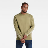 G Star Sweatshirt-Tape Color Block-Army Green