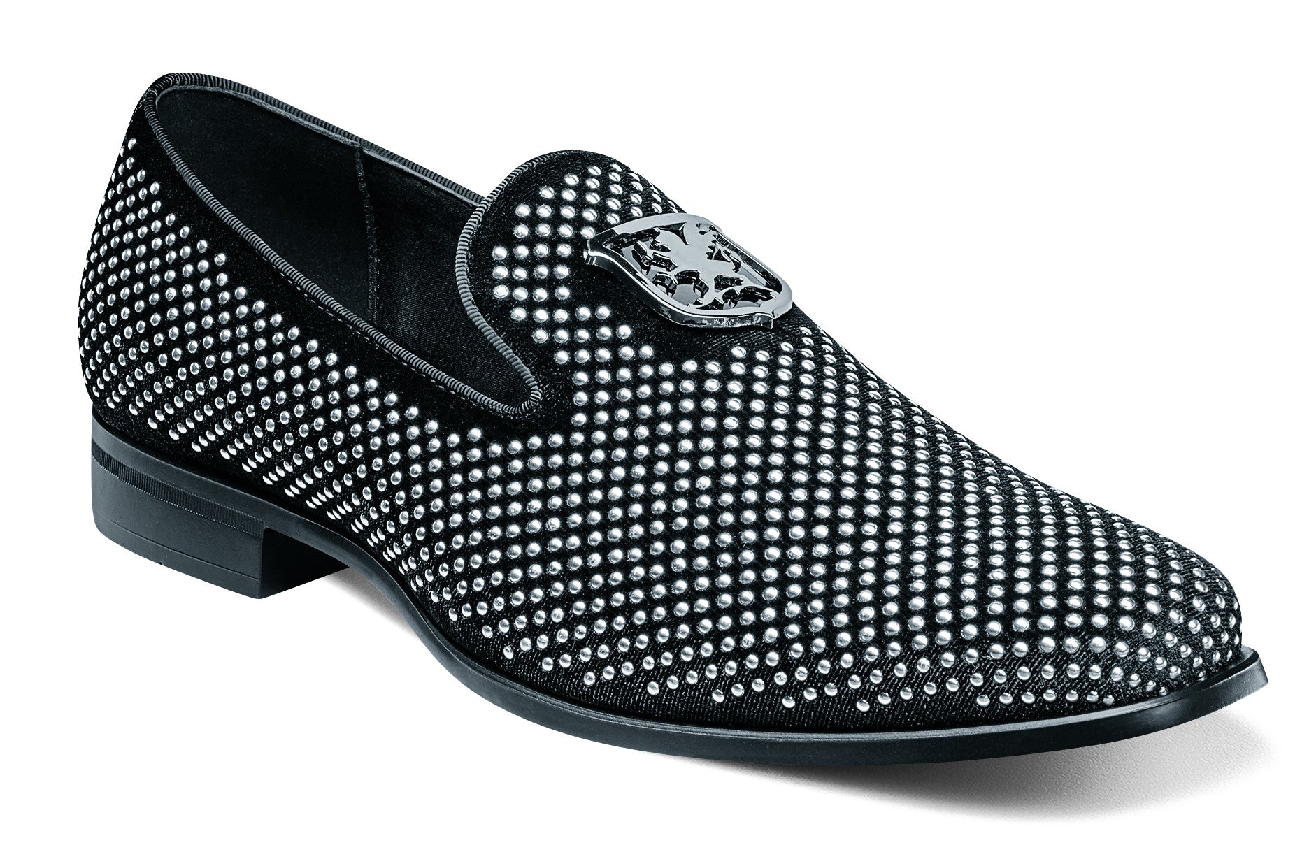 stacy adam black & silver swagger shoe