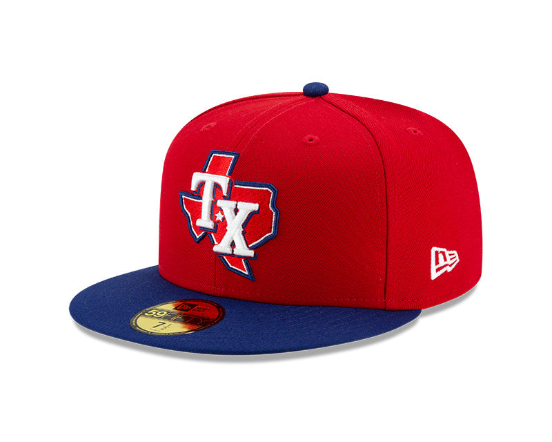 New Era Texas Rangers Red/Royal 2020 Alternate 3 Authentic Collection on Field 59FIFTY Fitted Hat