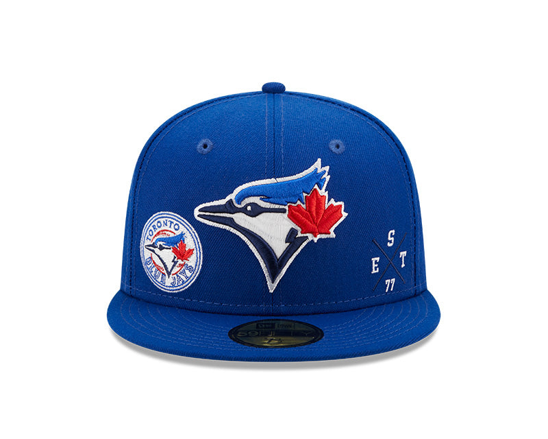 blue jays patchwork fitted hat