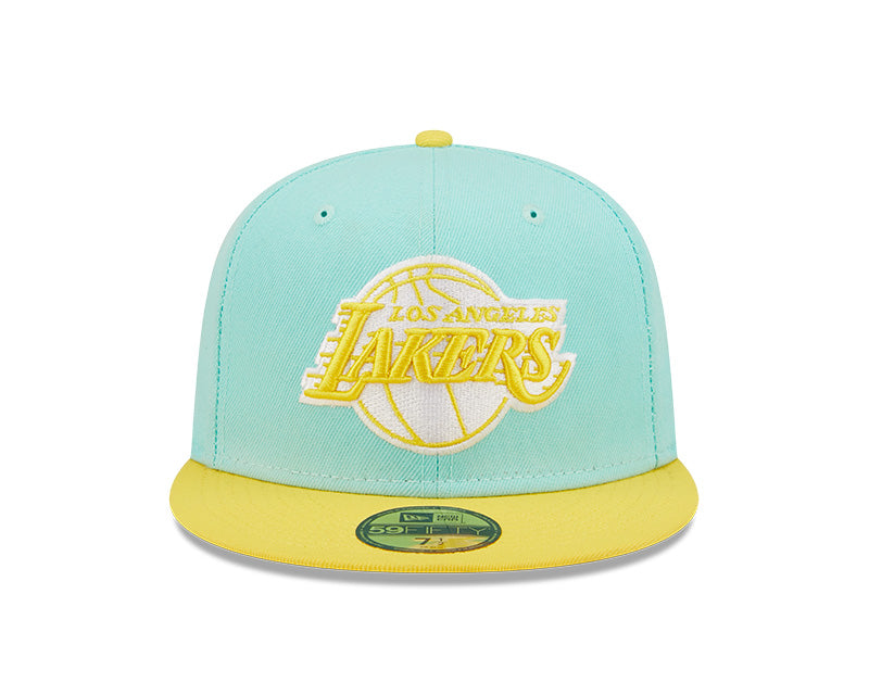 Men's Los Angeles Lakers New Era Yellow Color Pack 59FIFTY Fitted Hat