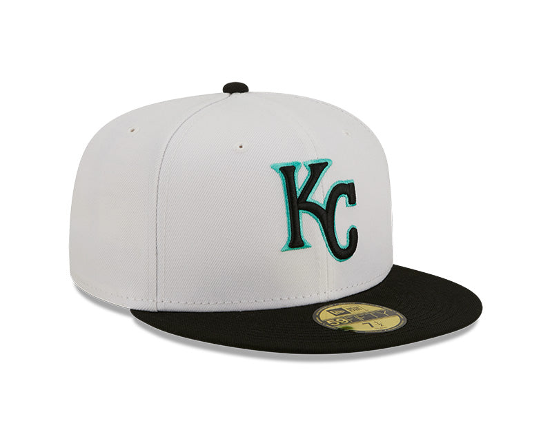 Men's New Era White Kansas City Royals Side Patch 59FIFTY Fitted Hat