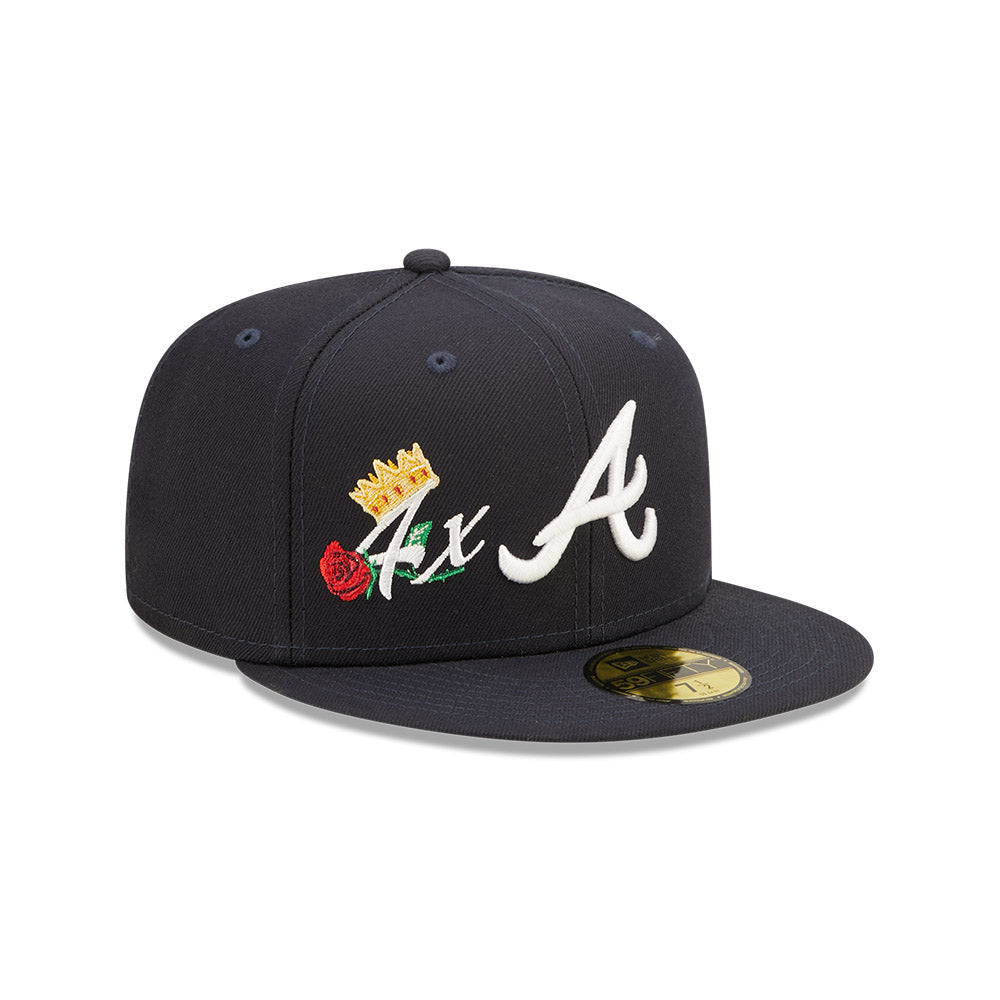 Men's Atlanta Braves New Era Navy 4x World Series Champions Crown 59FIFTY  Fitted Hat