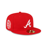 New Era Hat - Atlanta Braves - Red / White