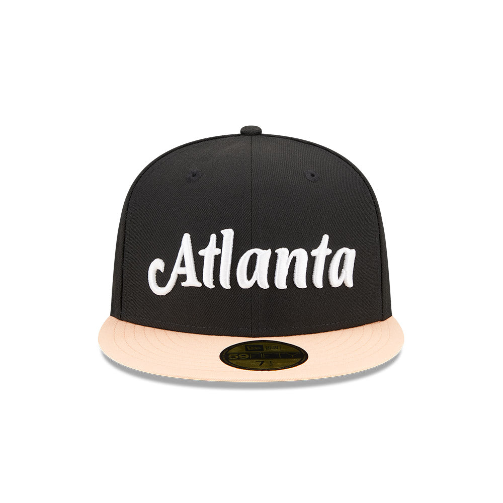 New Era Hat - Atlanta Hawks - Black / Peach
