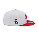 New Era Hat - Philadelphia 76ers - Brotherly Love - White / Red