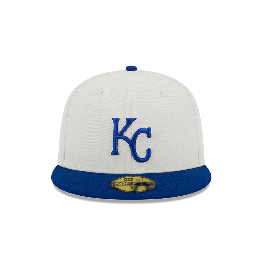 Kansas City Baseball Hat Black Light Royal Blue Cooperstown New Era 59FIFTY Fitted Black | Light Royal Blue / White / 7 1/2