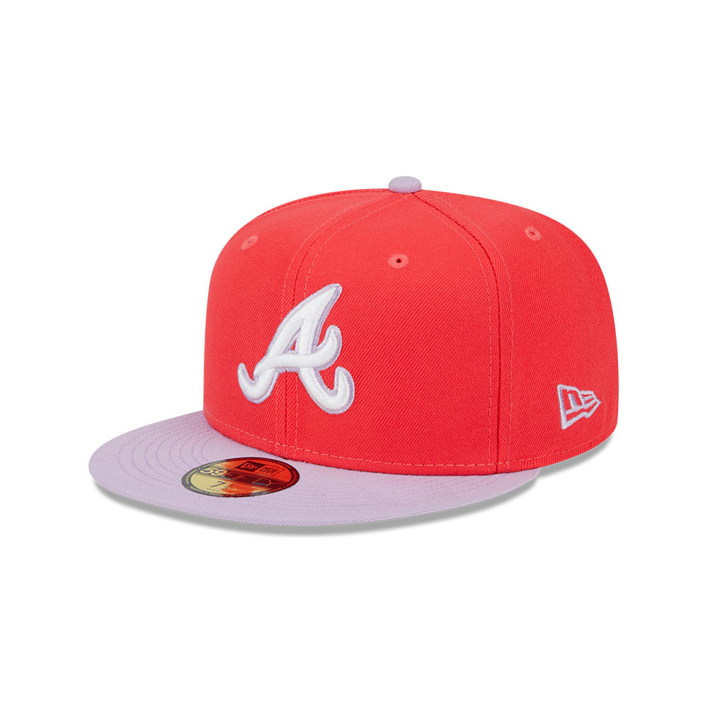 New Era Atlanta Braves 2Tone Color Pack 59FIFTY Men's Fitted Hat Lava Red-Purple Lava Red-Purple / 7