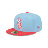 New Era Hat - Chicago White Sox - Light Blue / Lava Red