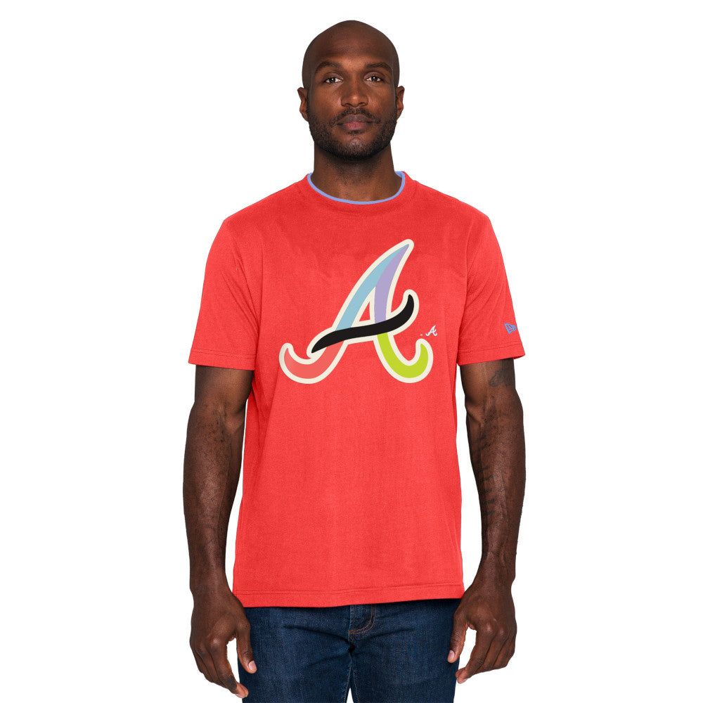 New Era Tee Shirt - Atlanta Braves - Red