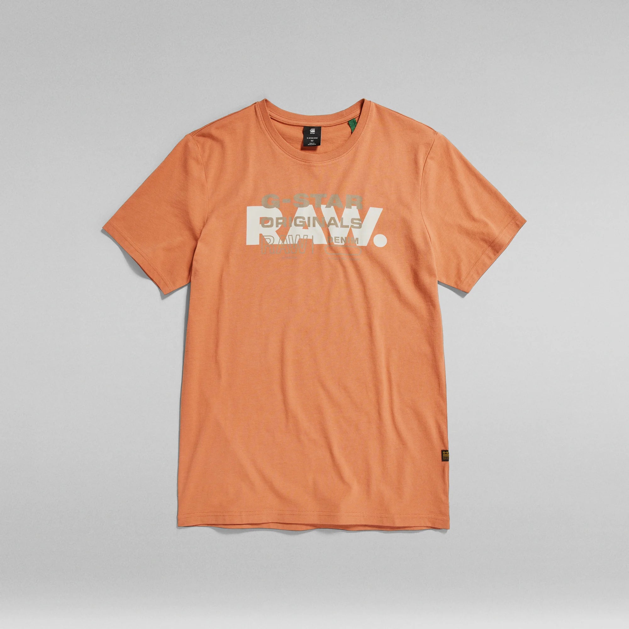 G Star Tee Shirt - Raw Originals Slim Round Neck - Autumn Leaf
